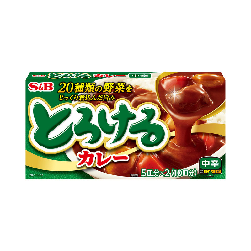 Grocery Snacks S&B CURRY BLOCK (MEDIUM) 中辣味珈哩塊 180g