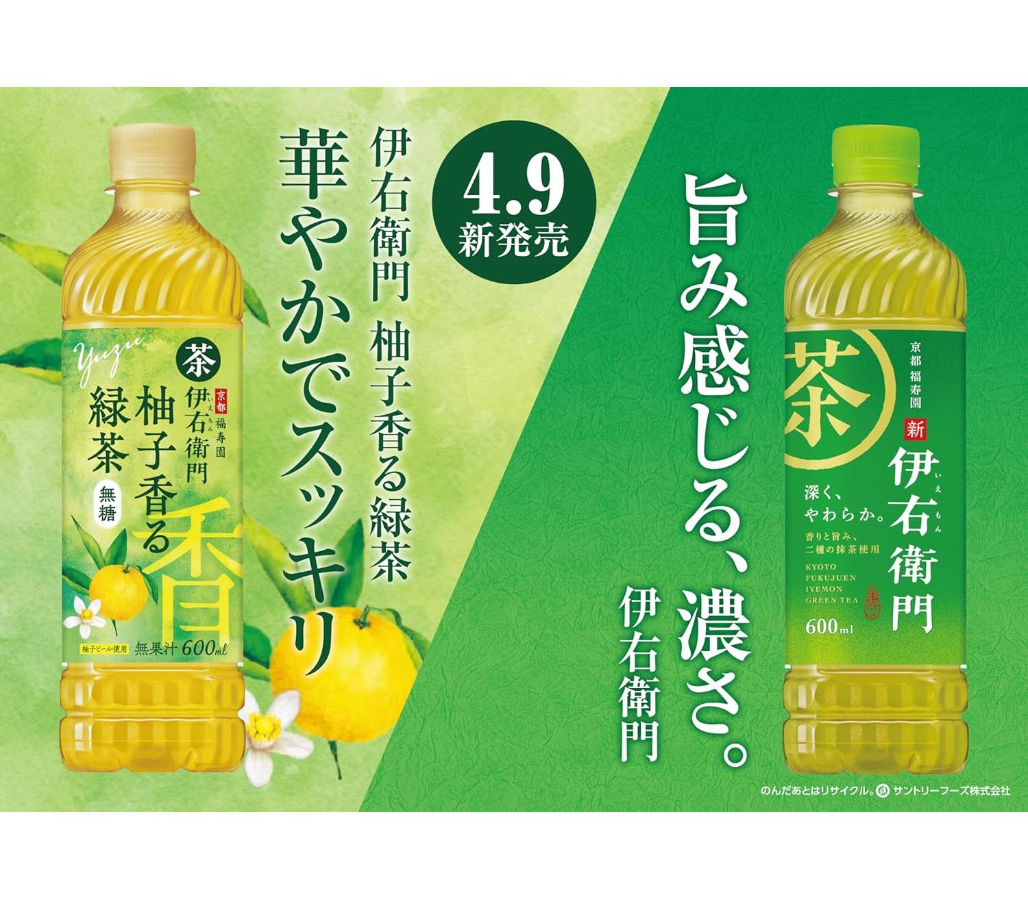 Grocery :: Drinks :: Suntory Iyemon Yuzu green tea 三得利伊
