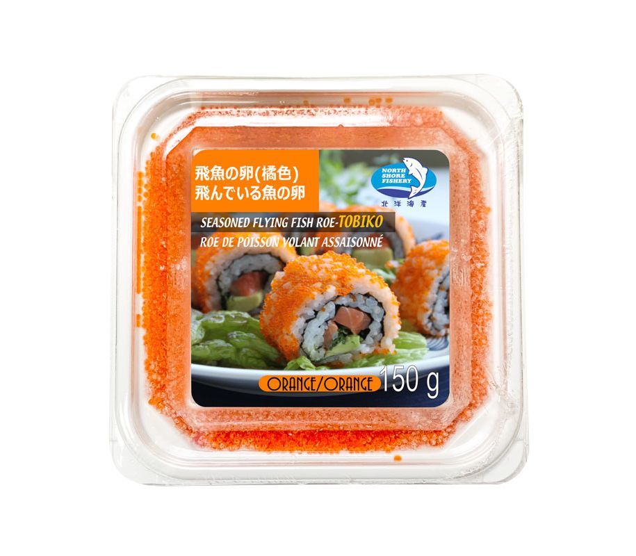 Frozen Food :: Frozen Seafood :: NSF-Seasoned Flying Fish Roe-Tobiko  北洋海产飞鱼籽-橘色150g